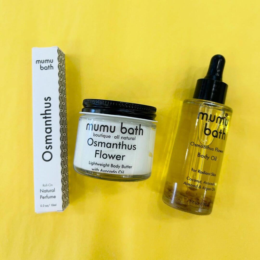 Osmanthus Beauty Products by Mumu Bath