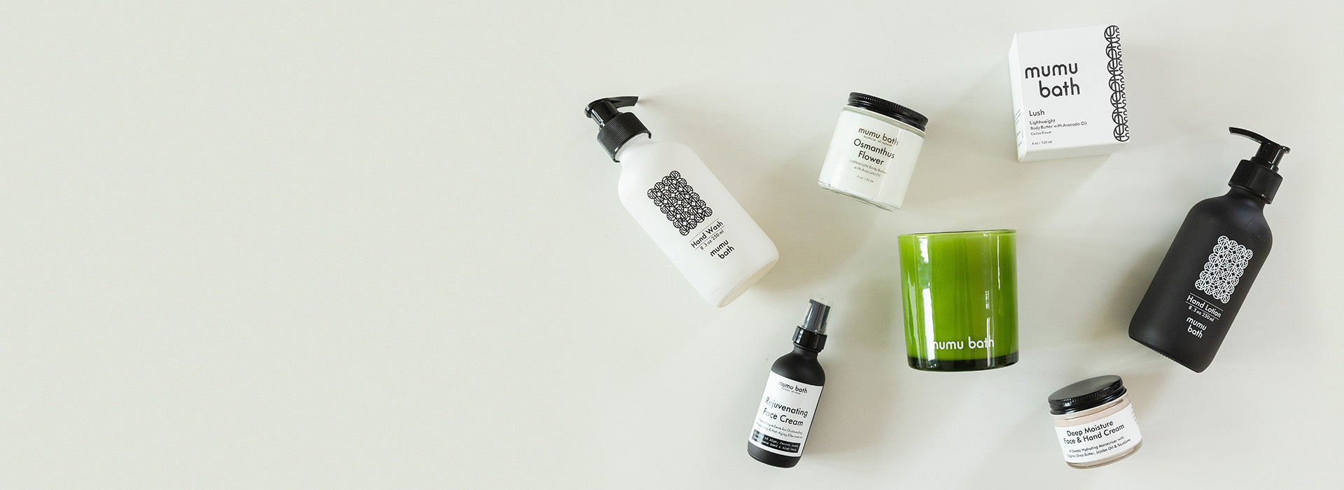 Mumu Bath's collection of Face moisturizing creams & serums